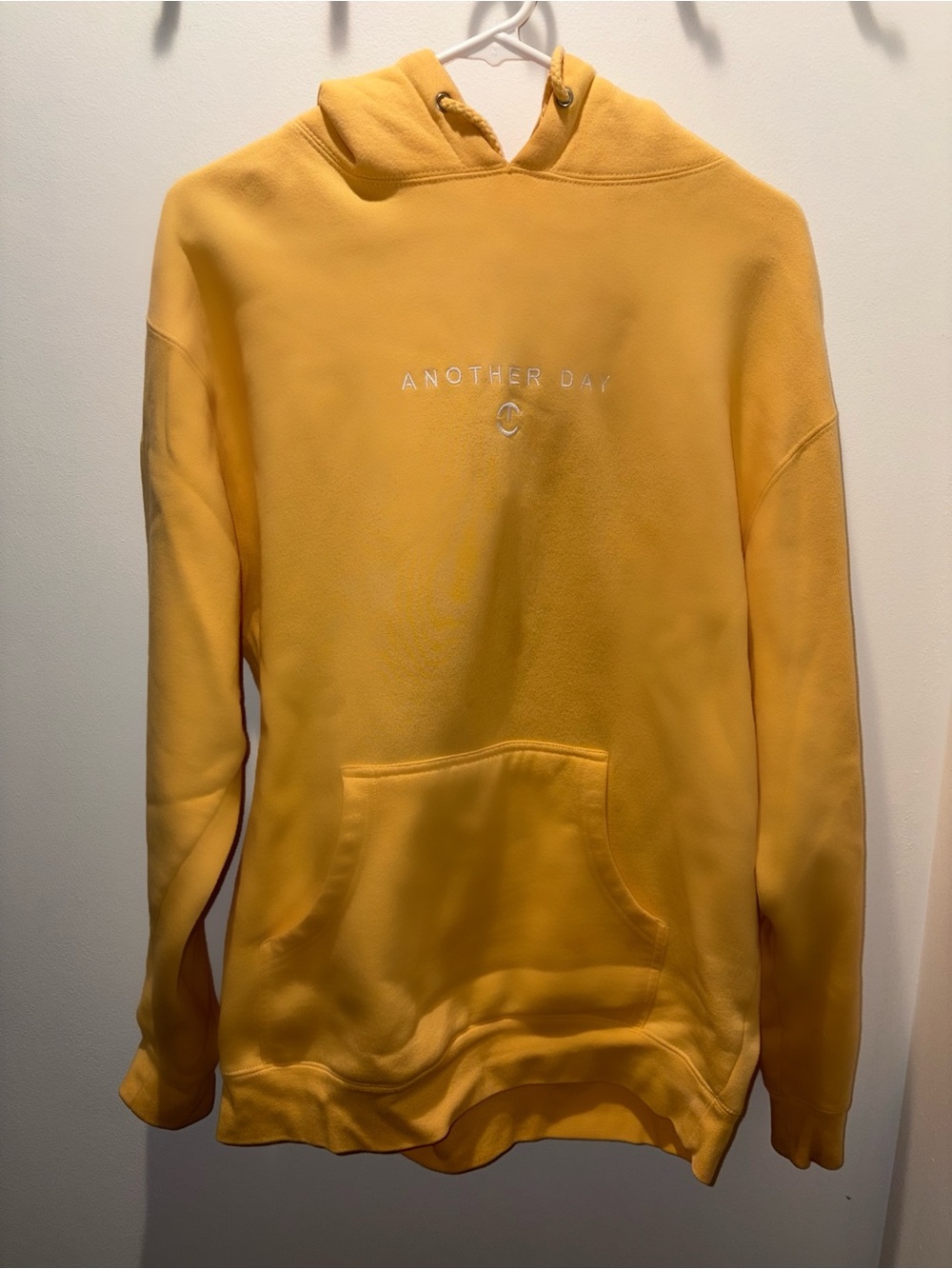 Another Day Yellow Hooded Sweatshirt